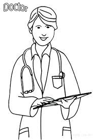 doctor coloring pages google search community helpers preschool