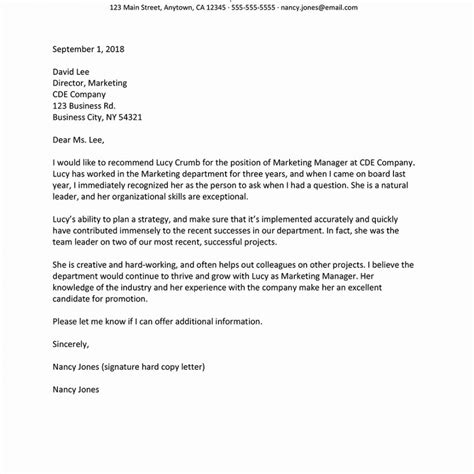 recommendation letter sample beautiful reference letter