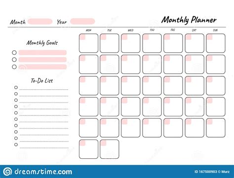 monthly planner template    printable templates