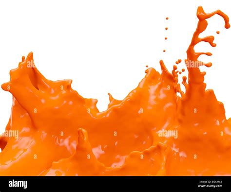 orange paint splatter stock photo alamy