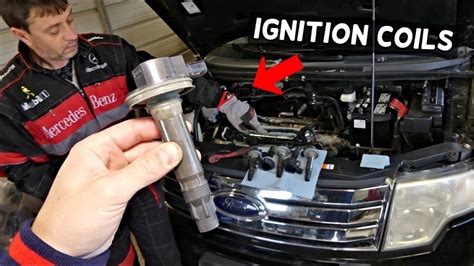 ford edge ignition coil coils replacement   lincoln mkx youtube