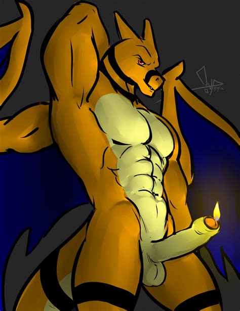 Rule 34 Anthro Bgn Charizard Color Fire Male Male Only Muscles Nude