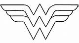 Woman Logo Wonder Stencil Template Coloring sketch template