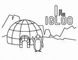Igloo Coloring Color sketch template