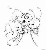 Kwami Ladybug Miraculous Colorir Desenhos Tikki Plagg Nooro Duusu sketch template