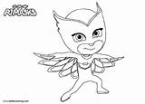 Coloring Pj Owlette Pages Masks Printable Kids Print Adults Color sketch template