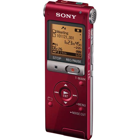 sony icdux digital voice recorder red icduxred bh photo