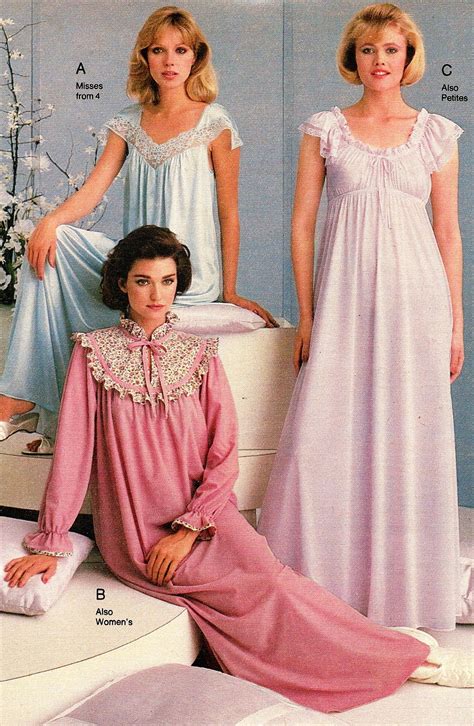 frilly nightgowns  garfield pajamas  womens sleepwear catalog pages flashbak