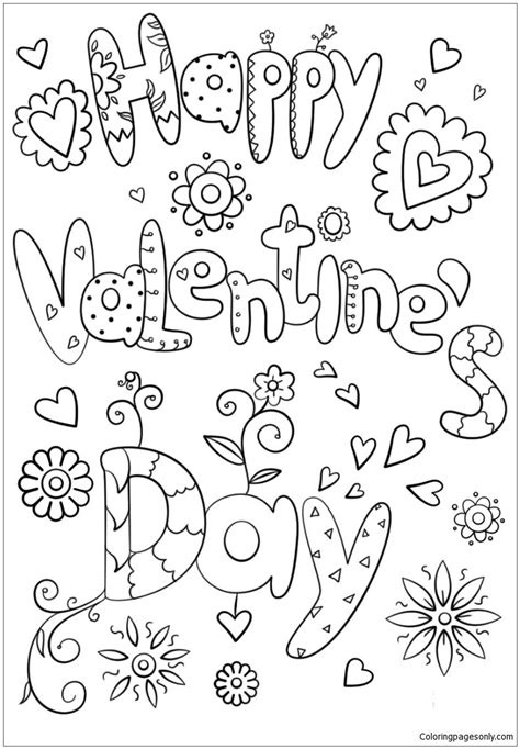 coloring pages  valentines day printable  printable coloring