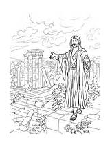 Prophet Coloring Pages Haggai Repent Rebuilding Jonah Micah Amos Nineveh Pleads Color Minor Temple Prophets Israelites Exhorts Print Template Templates sketch template