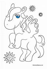 Coloring Kawaii Pagasus Pegasus Pages Printable Play sketch template
