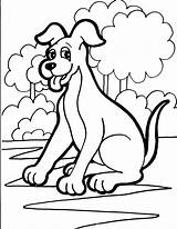 Coloring Pages Dogs Dog Printable Kids sketch template