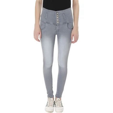 skinny gray ladies denim grey jeans waist size 28 to 40 at rs 495