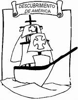Descubrimiento América Columbus Colon Cristoforo Colombo Carabelas Cristobal Americano Continente Hispanidad sketch template