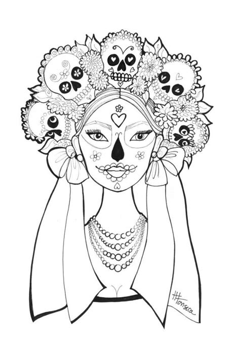 day   dead coloring pages   adults cc