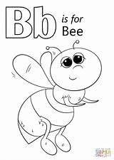 Coloring Bee Letter Pages Colouring Printable Bumble Spelling Cute Clipart Color Alphabet Preschool Kids Worksheets Sheets Toddlers Kindergarten Supercoloring Print sketch template
