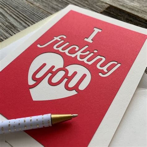 I Fucking Love You Card Valentines Day Card Valentines Card Etsy