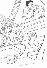 Ariel Eric Coloring Pages Getcolorings Spying sketch template