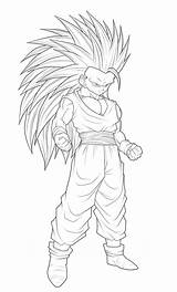Gohan Super Goku Saiyan Dragon Ball Coloring Pages Drawing Dbz Drawings Ssj3 Getdrawings Getcolorings Color sketch template