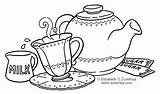 Tea Coloring Tuesday sketch template