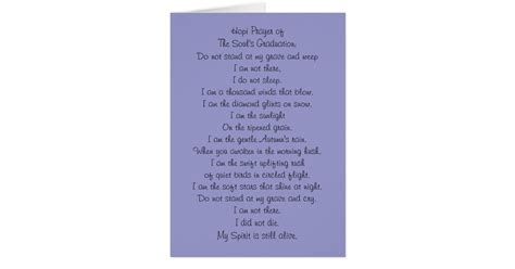Hopi Prayer Memorial Card