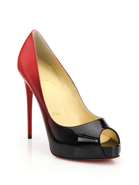 Christian Louboutin Very Prive Ombre Patent Leather Peep