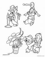 Coloring Chip Dale Pages Print Kids Color sketch template