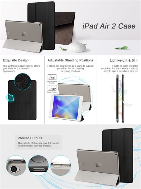 amazoncom jetech ipad air  case case cover  ipad air   edition  auto sleep