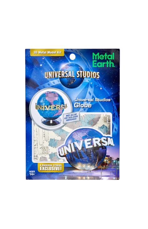 universal studios globe metal earth model kit universal orlando