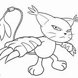 Digimon Kari Animated sketch template