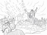 Elijah Coloring Heaven Fire Pages Bible Down Called Printable Kids Altar Carmel Mount Baal Prophet Chariot Prophets Clipart Color Supercoloring sketch template