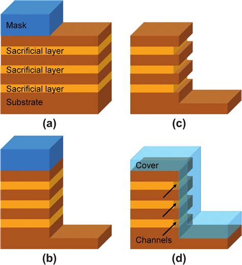 schematic showing  fabrication   vertical array  nanochannels  scientific
