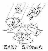 Shower Baby Coloring Pages Printable Library Clipart sketch template