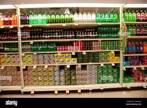 soda isle   grocery store stock photo alamy