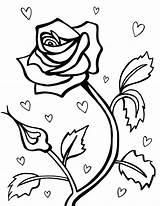 Valentines Coloring Pages Rose Valentine Cute Flower Snoopy Color Derrick Monkey Getcolorings Drawing Children Printable Getdrawings sketch template