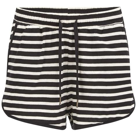 Black And White Striped Shorts Womens Hardon Clothes