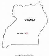 Uganda Landkarte Landkarten Pages Geografie Admirari Pixels Gratismalvorlagen sketch template