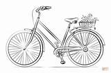 Bicycle Fahrrad Coloring Zeichnung Colorare Bicicleta Fiets Bici Bicicletta Step Kolorowanka Supercoloring Ausmalbild Disegni Malvorlage Anleitung Roweru Cesto Rower Velo sketch template