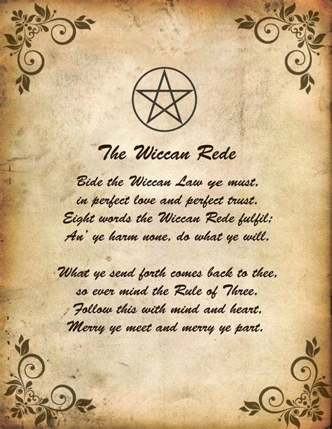 The Witch S Creed Wiccan Spell Book Wiccan Rede Book Of Shadows