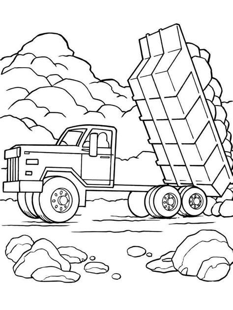 dump truck coloring pages  printable dump truck coloring pages