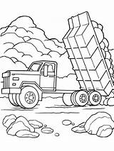 Dump Pages Truck Coloring Printable sketch template