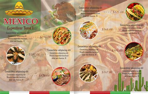 espaciohonduras diseños de menús para restaurantes de comida mexicana