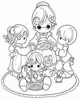 Coloring Pages Precious Moments Printable Grandma Kids Christmas Colouring Sheets Colorear Para Drawings Biscuits Color Print Dia Mom Cooking Books sketch template