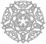Coloring Pentagram Pages Celtic Pentacle Mandala Designs Water Book Earth Fire Air Colouring Shadows Wiccan Symbols Patterns Embroidery Print Sheets sketch template
