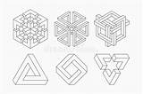 Escher Paradox Symboles Impossibles Formes Geometry Symbols Cercle Vecteur Géométrique Graphiques Géométrie sketch template