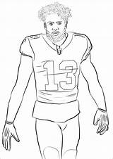 Football Odell Beckham Rodgers Browns Jones Supercoloring Elliott Ezekiel Coloringonly sketch template