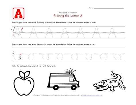 printing  letter aa worksheet  pre  kindergarten lesson planet