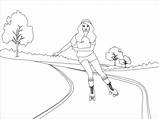 Skating Roller Coloring Pages Supercoloring Categories sketch template