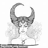 Taurus Lady Voorbeeldsjabloon sketch template