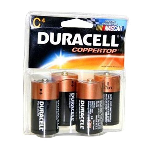 Duracell Coppertop Alkaline Batteries 1 5 Volt Size C Mn1400r4 4 Ea